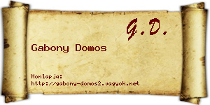 Gabony Domos névjegykártya